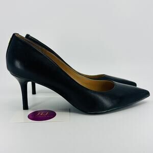 Lauren Ralph Lauren Women's Lanette Black Leather High Heel Pumps Size 6.5